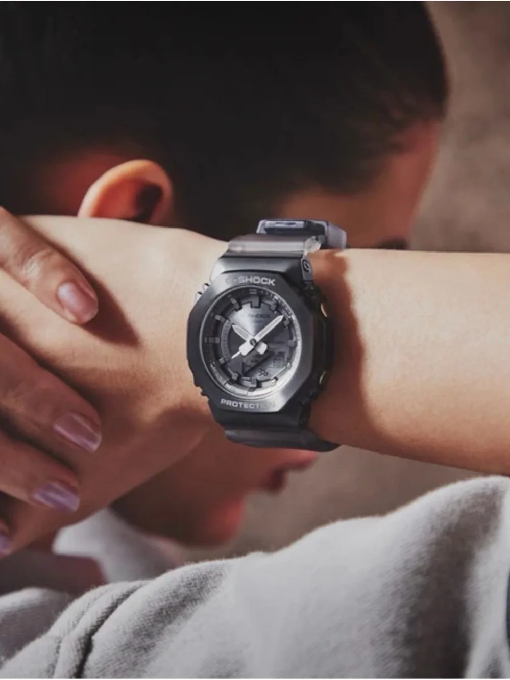 Casio G-Shock GMS2100MF-1A Ana-Digi Black Mens Watch